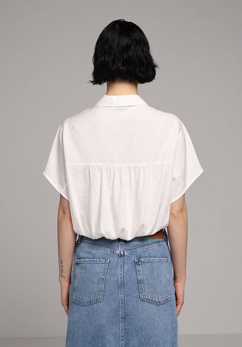 Зображення Сорочка З Коротким Рукавом Жіноча Біла