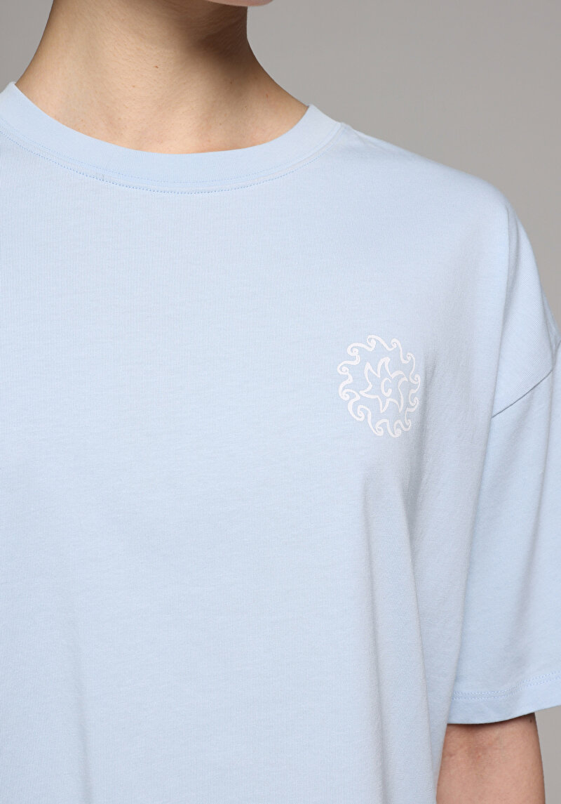 Зображення Футболка З Коротким Рукавом Жіноча Блакитна