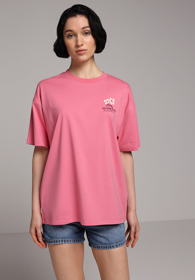 Зображення Футболка З Коротким Рукавом Жіноча Рожева