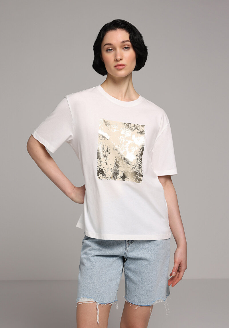 Зображення Футболка З Коротким Рукавом Жіноча Біла