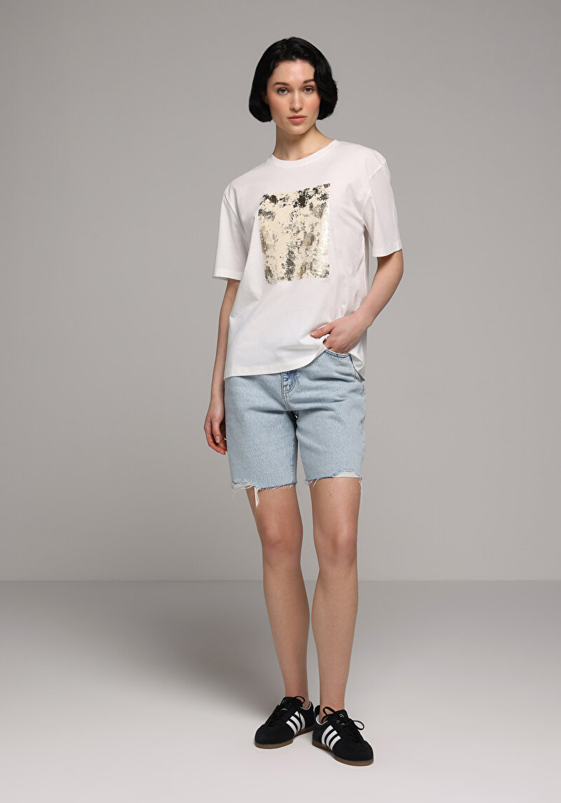 Зображення Футболка З Коротким Рукавом Жіноча Біла