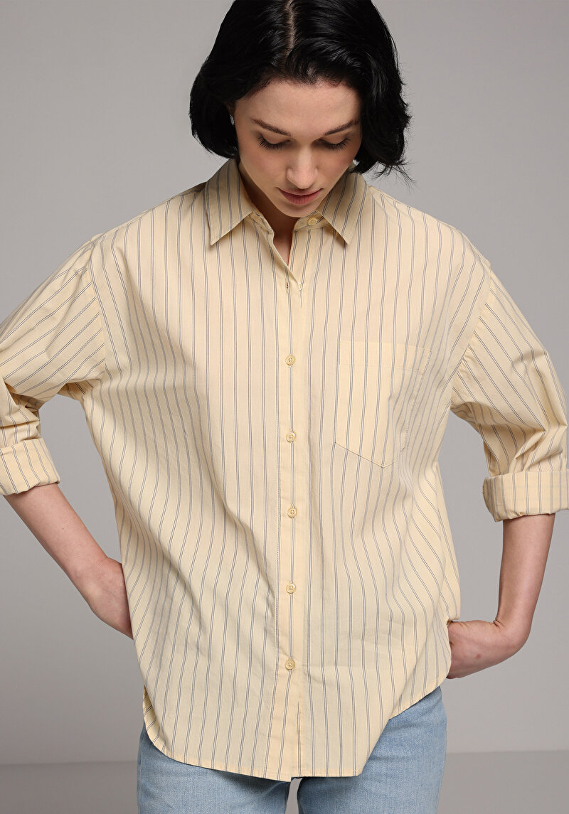 Зображення Сорочка З Довгим Рукавом Жіноча Жовта