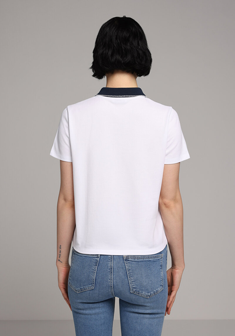 Зображення Теніска Поло З Коротким Рукавом Жіноча Біла