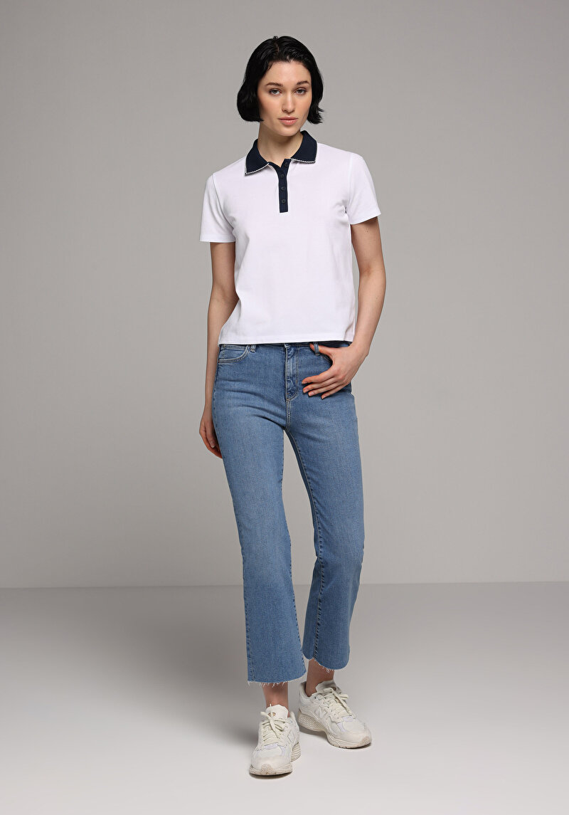 Зображення Теніска Поло З Коротким Рукавом Жіноча Біла