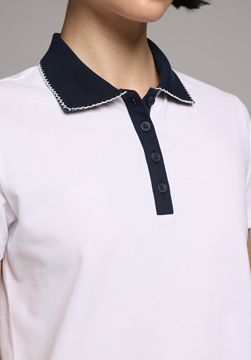 Зображення Теніска Поло З Коротким Рукавом Жіноча Біла