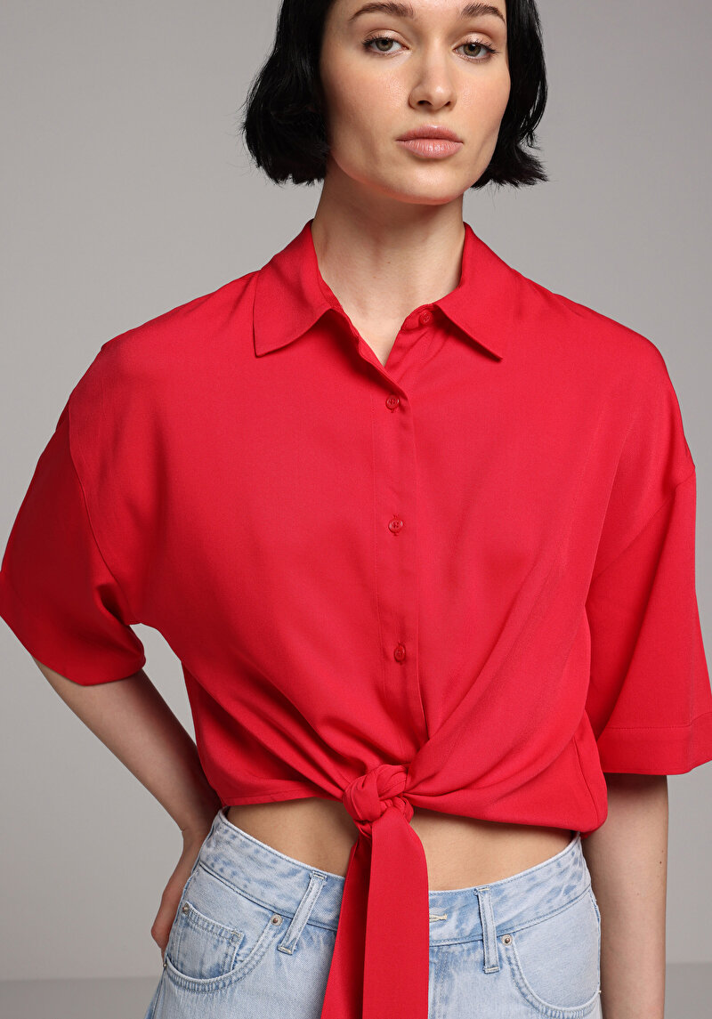 Зображення Сорочка З Коротким Рукавом Жіноча Червона