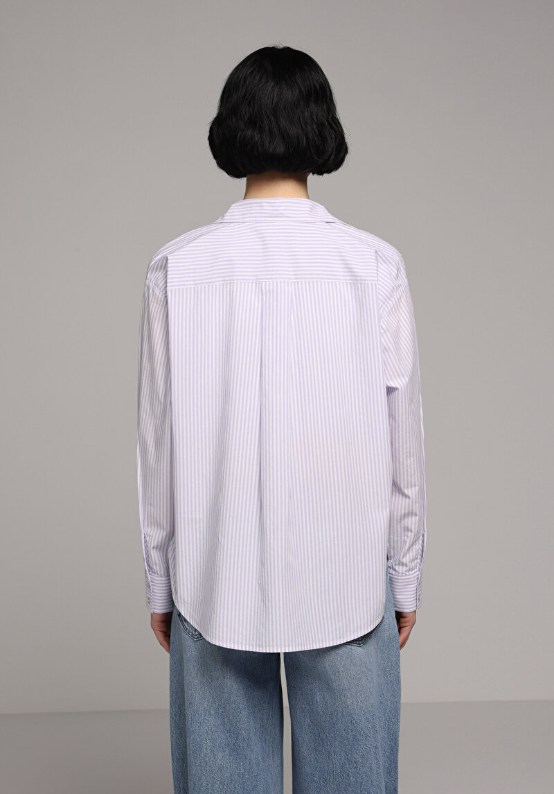 Зображення Сорочка З Довгим Рукавом Жіноча Фіолетова