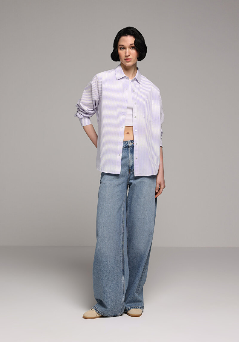 Зображення Сорочка З Довгим Рукавом Жіноча Фіолетова