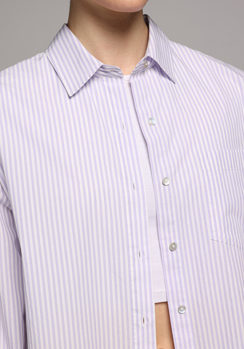 Зображення Сорочка З Довгим Рукавом Жіноча Фіолетова