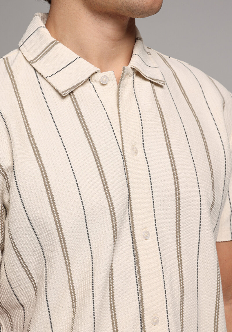 Зображення Поло З Коротким Рукавом Чоловіче Бежеве