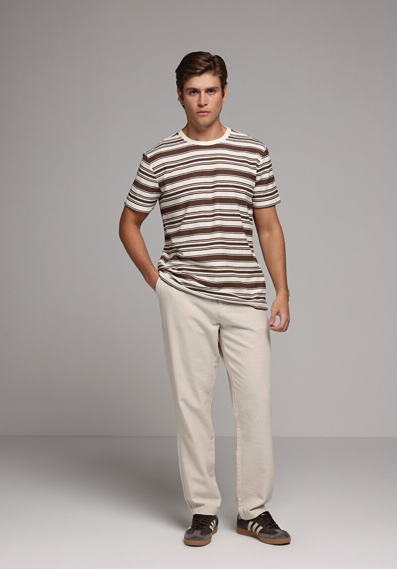 Зображення Футболка З Коротким Рукавом Чоловіча Коричнева