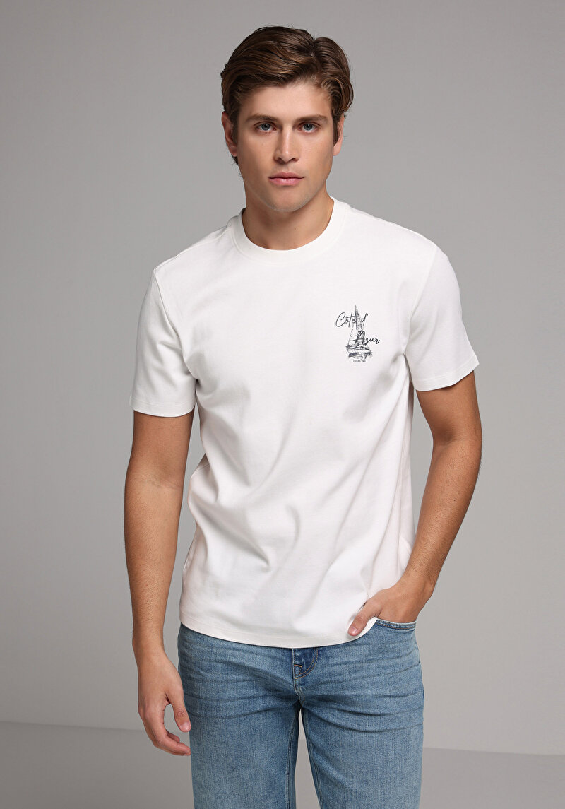 Зображення Футболка З Коротким Рукавом Чоловіча Біла