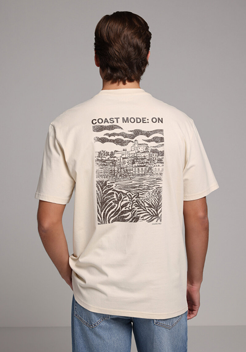 Зображення Футболка З Коротким Рукавом Чоловіча Бежева