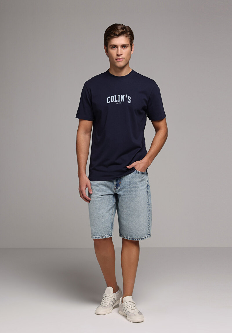 Зображення Футболка З Коротким Рукавом Чоловіча Синя