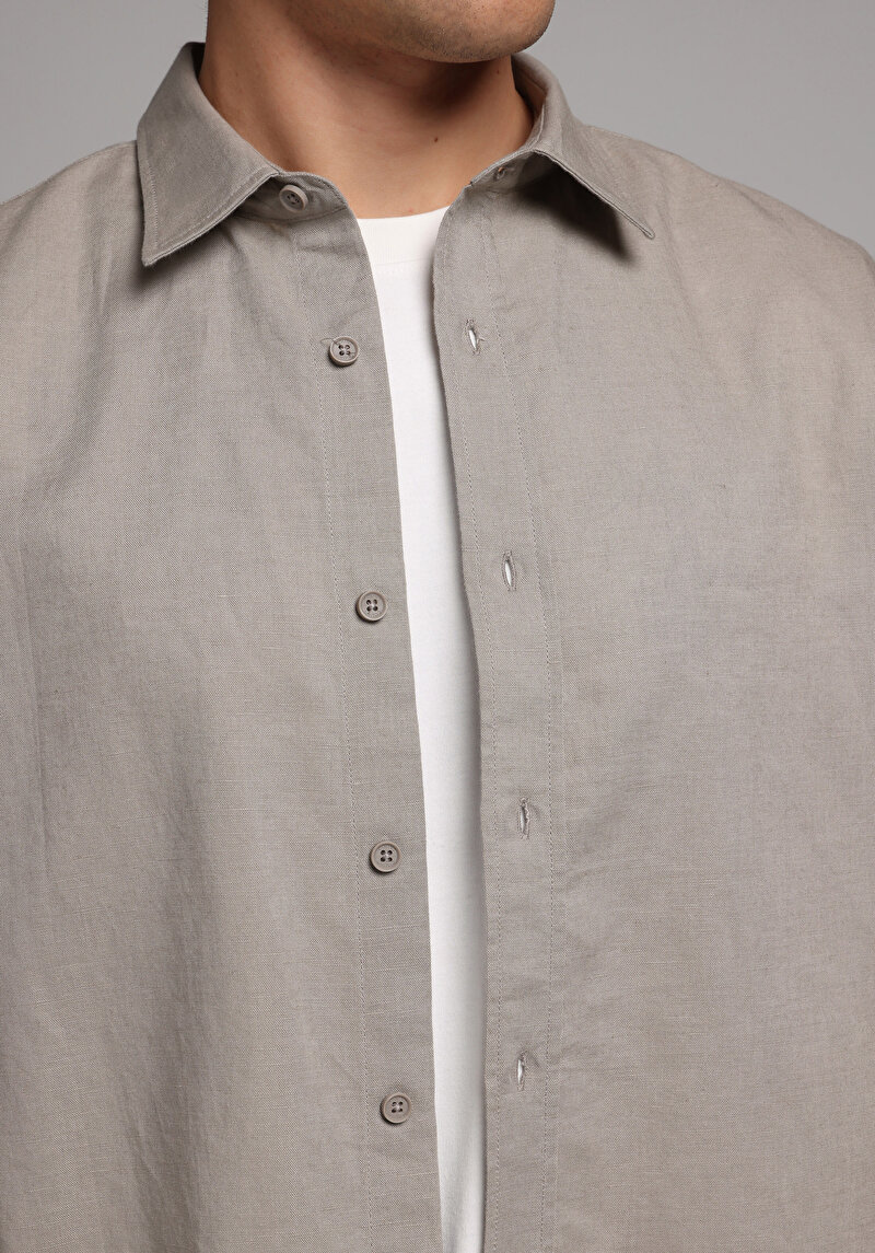 Зображення Сорочка З Довгим Рукавом Чоловіча Коричнева