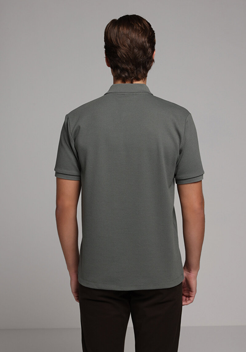 Зображення Поло З Коротким Рукавом Чоловіче Зелене