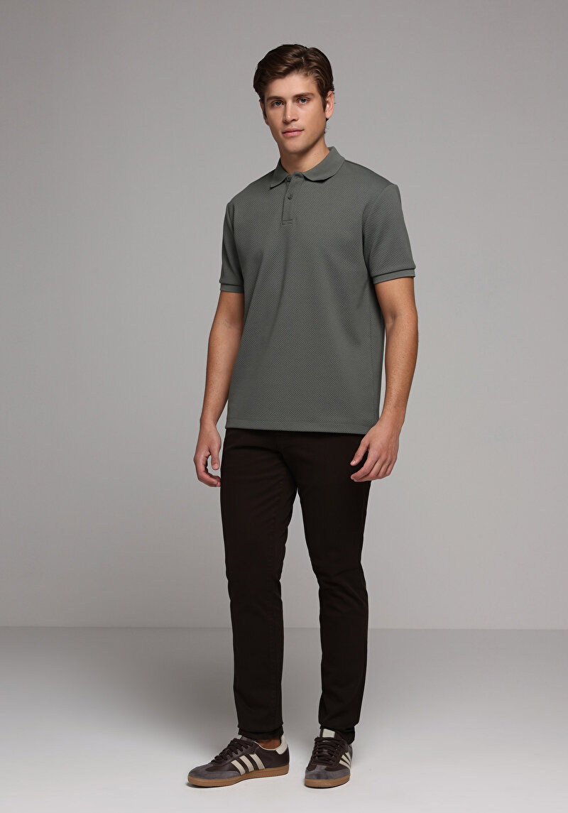 Зображення Поло З Коротким Рукавом Чоловіче Зелене