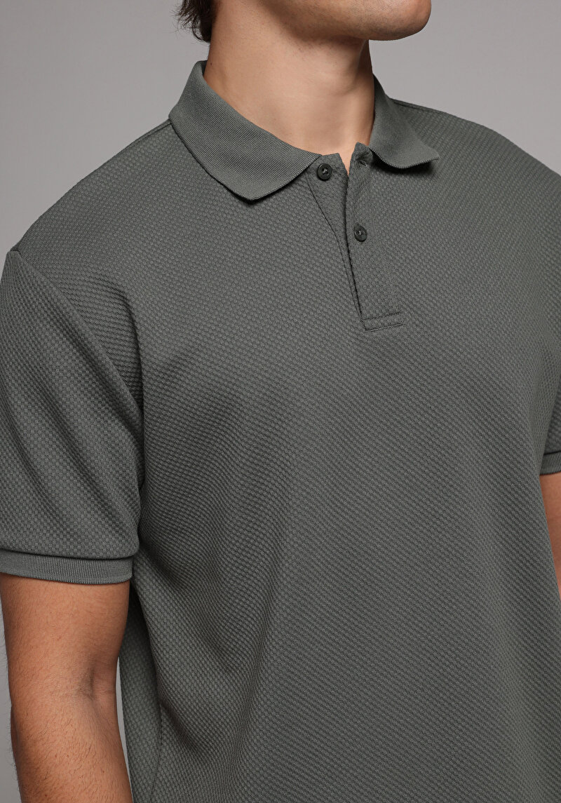 Зображення Поло З Коротким Рукавом Чоловіче Зелене