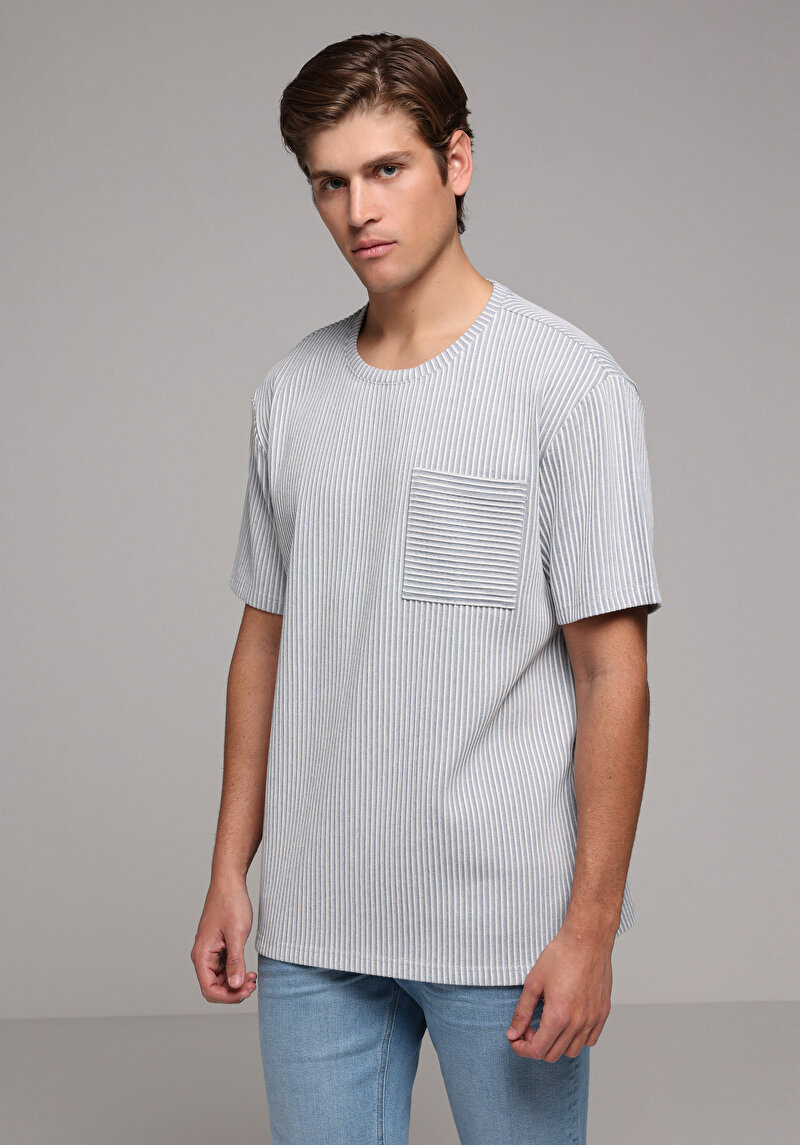 Зображення Футболка З Коротким Рукавом Чоловіча Блакитна