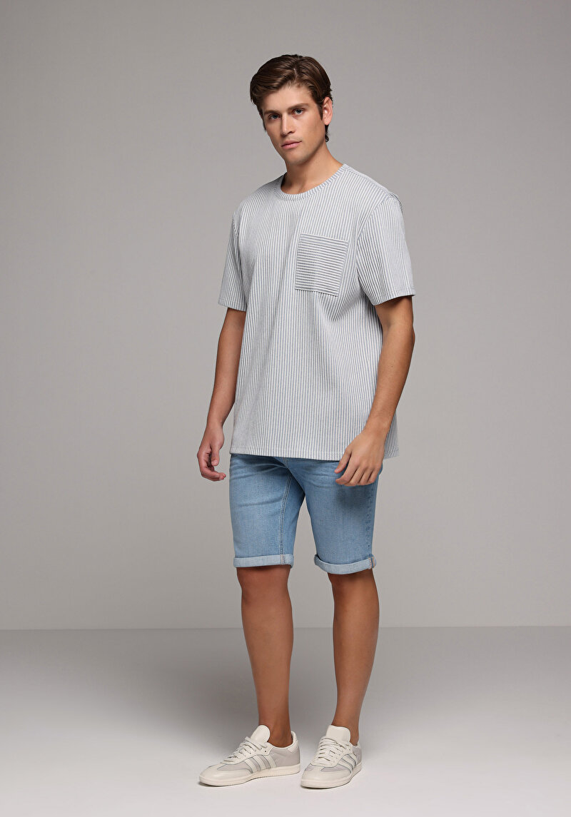 Зображення Футболка З Коротким Рукавом Чоловіча Блакитна