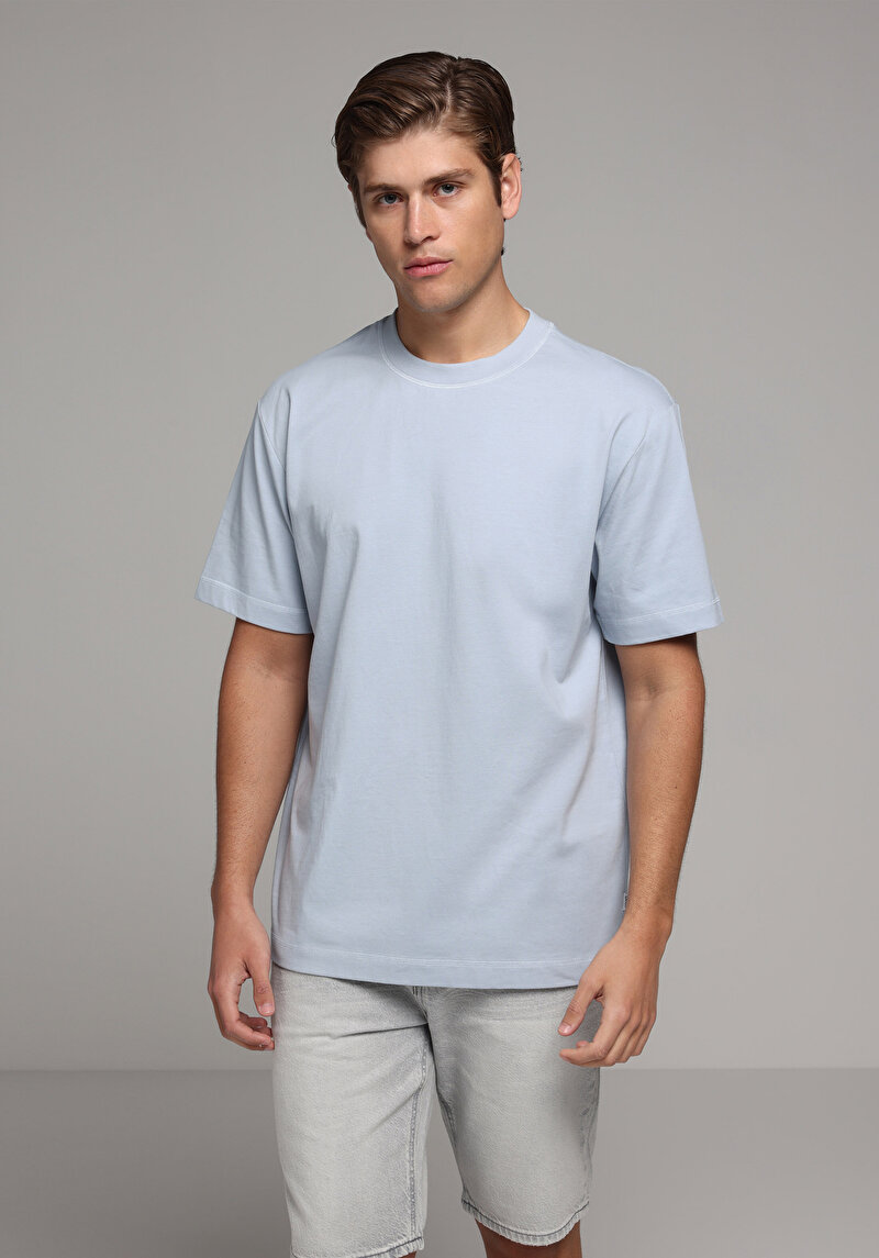 Зображення Футболка З Коротким Рукавом Чоловіча Блакитна