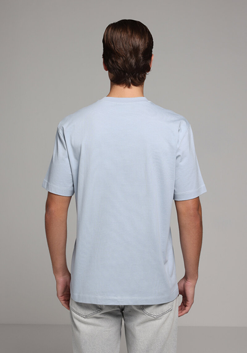 Зображення Футболка З Коротким Рукавом Чоловіча Блакитна