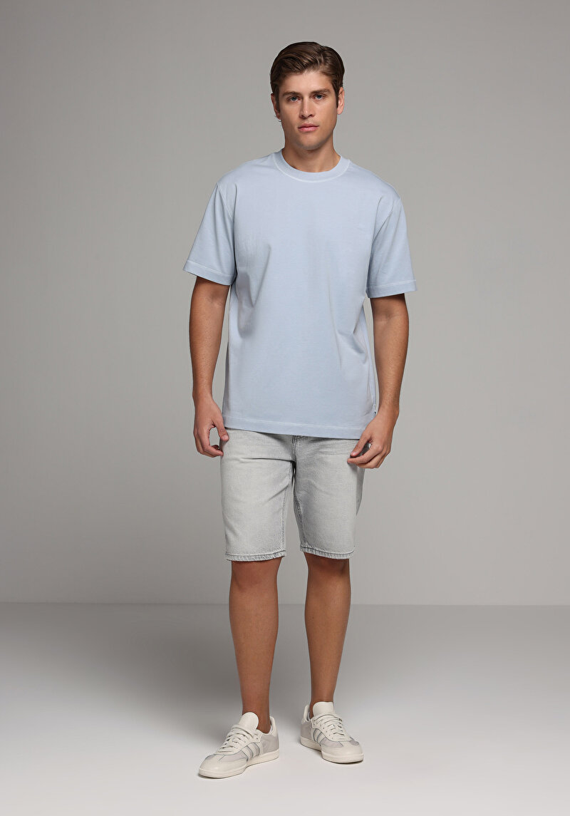 Зображення Футболка З Коротким Рукавом Чоловіча Блакитна