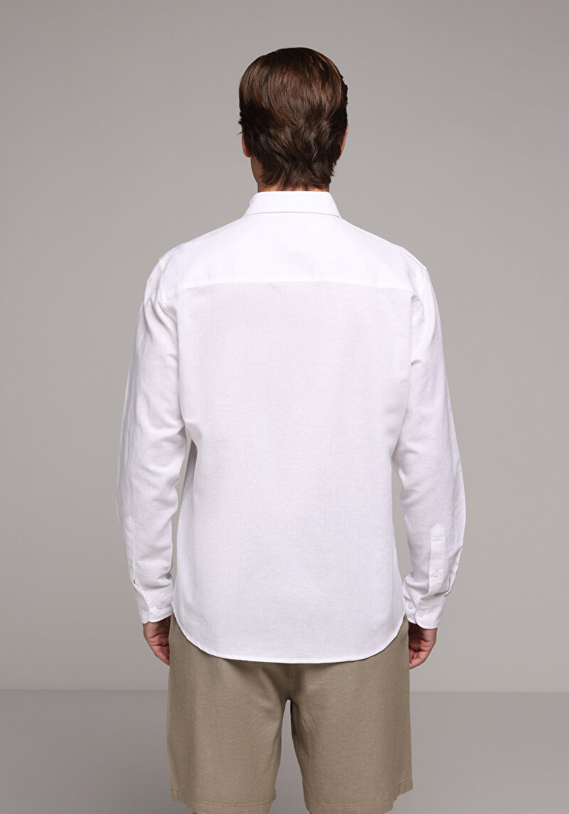 Зображення Сорочка З Довгим Рукавом Чоловіча Біла