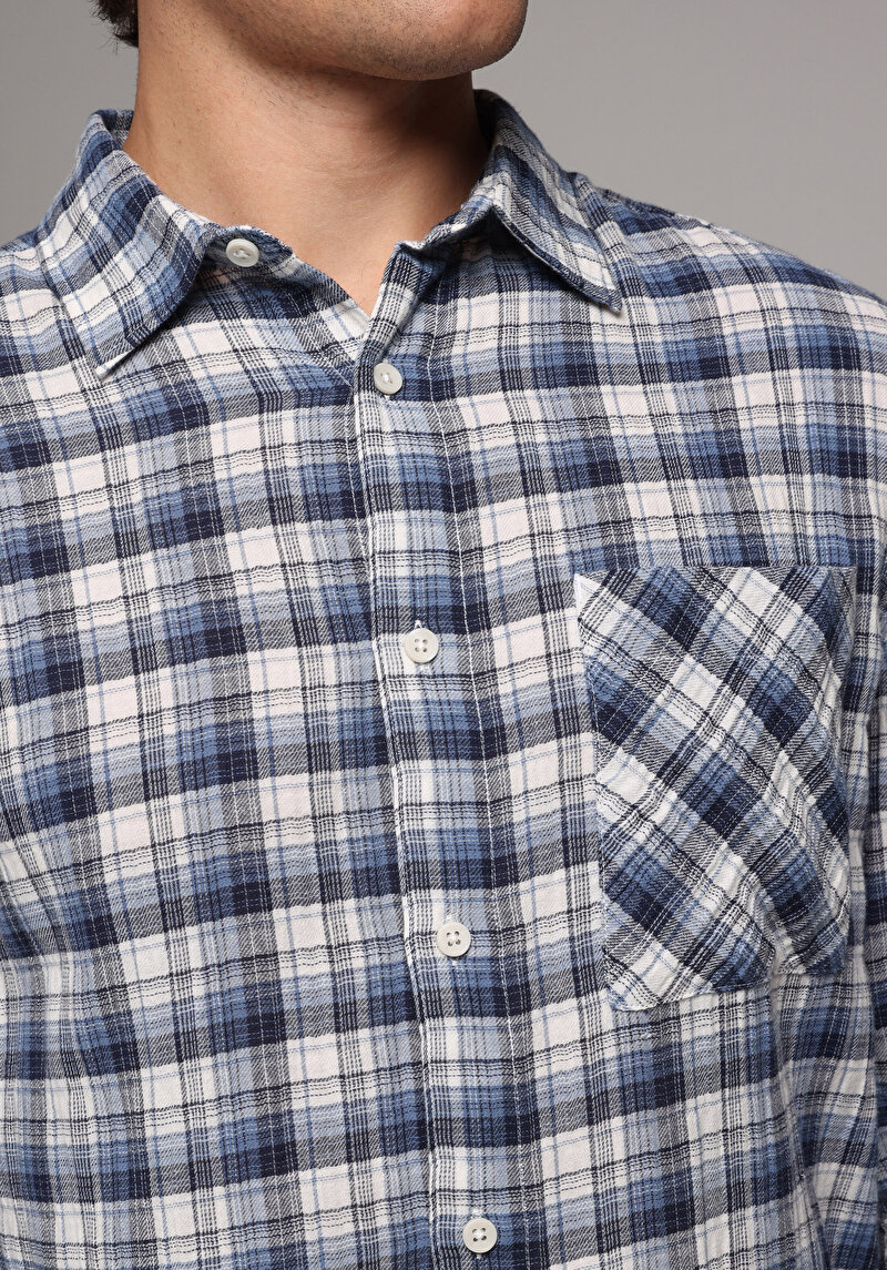 Зображення Сорочка З Довгим Рукавом Чоловіча Блакитна