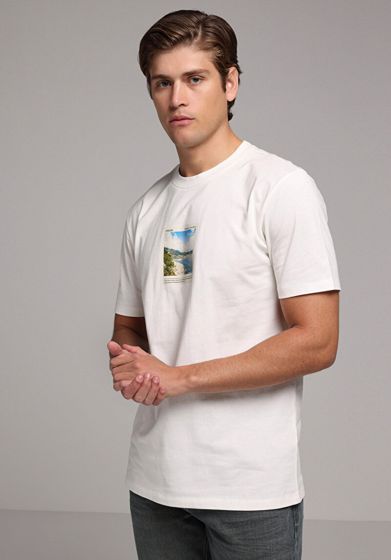 Зображення Футболка З Коротким Рукавом Чоловіча Біла