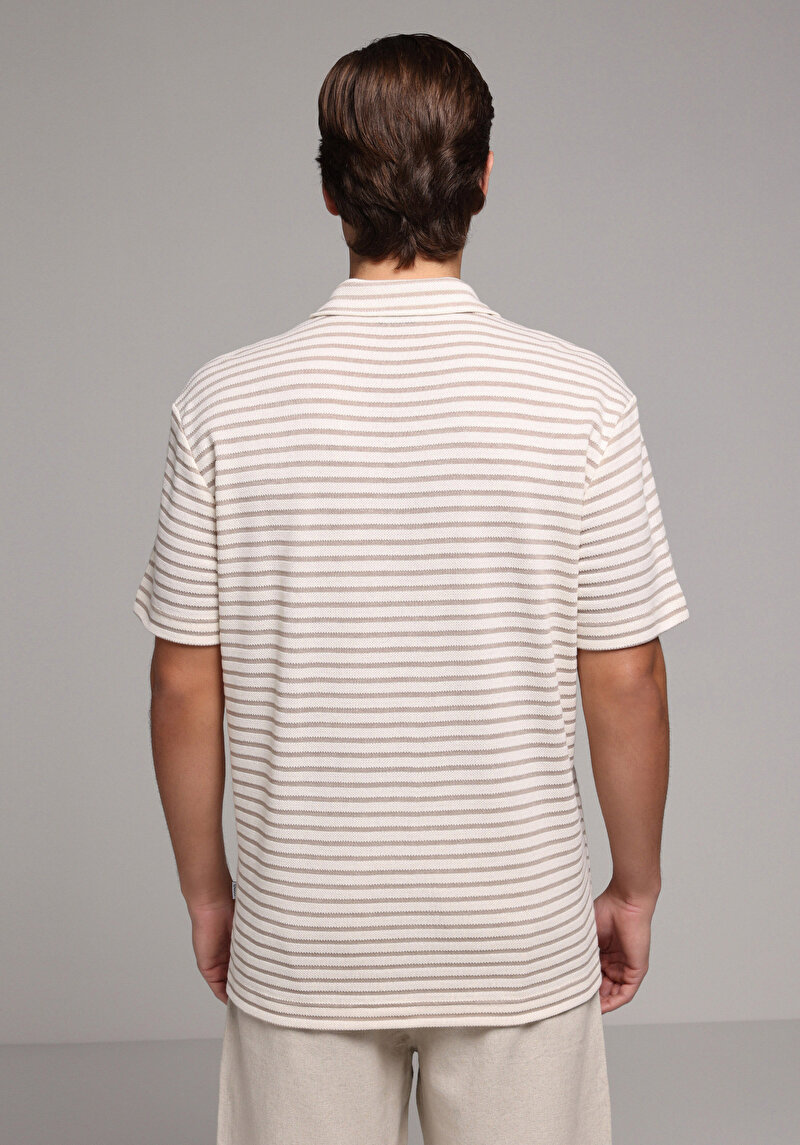 Зображення Поло З Коротким Рукавом Чоловіче Бежеве