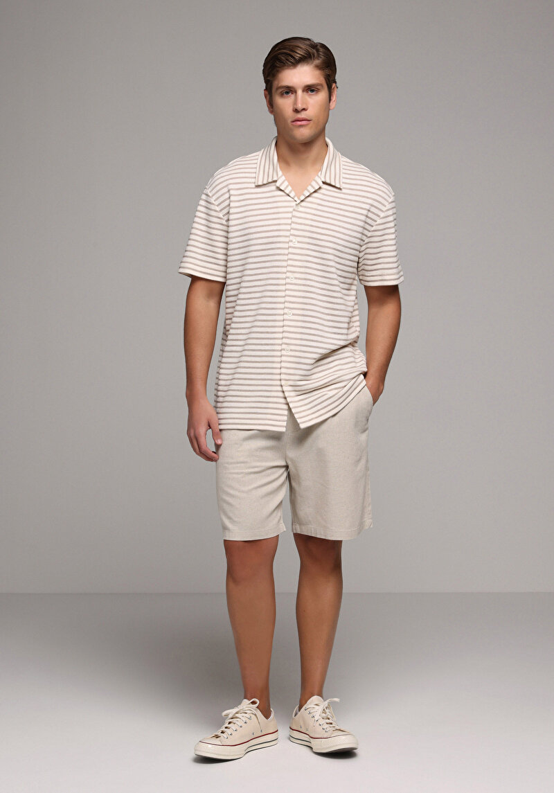 Зображення Поло З Коротким Рукавом Чоловіче Бежеве