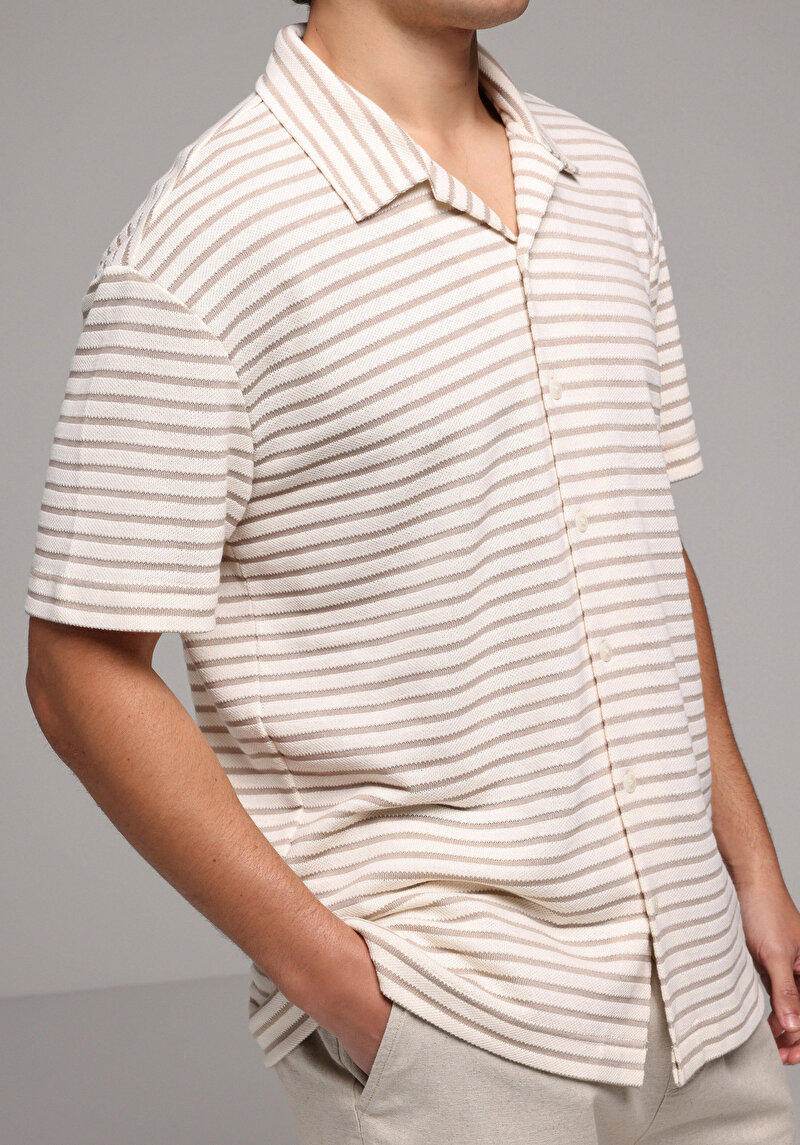 Зображення Поло З Коротким Рукавом Чоловіче Бежеве