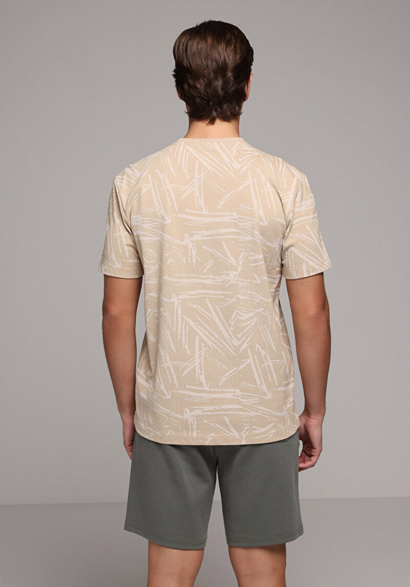 Зображення Футболка З Коротким Рукавом Чоловіча Бежева