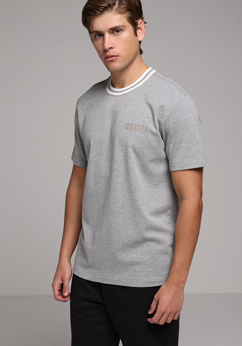 Зображення Футболка З Коротким Рукавом Чоловіча Сіра