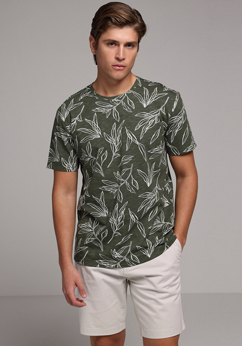 Зображення Футболка З Коротким Рукавом Чоловіча Зелена