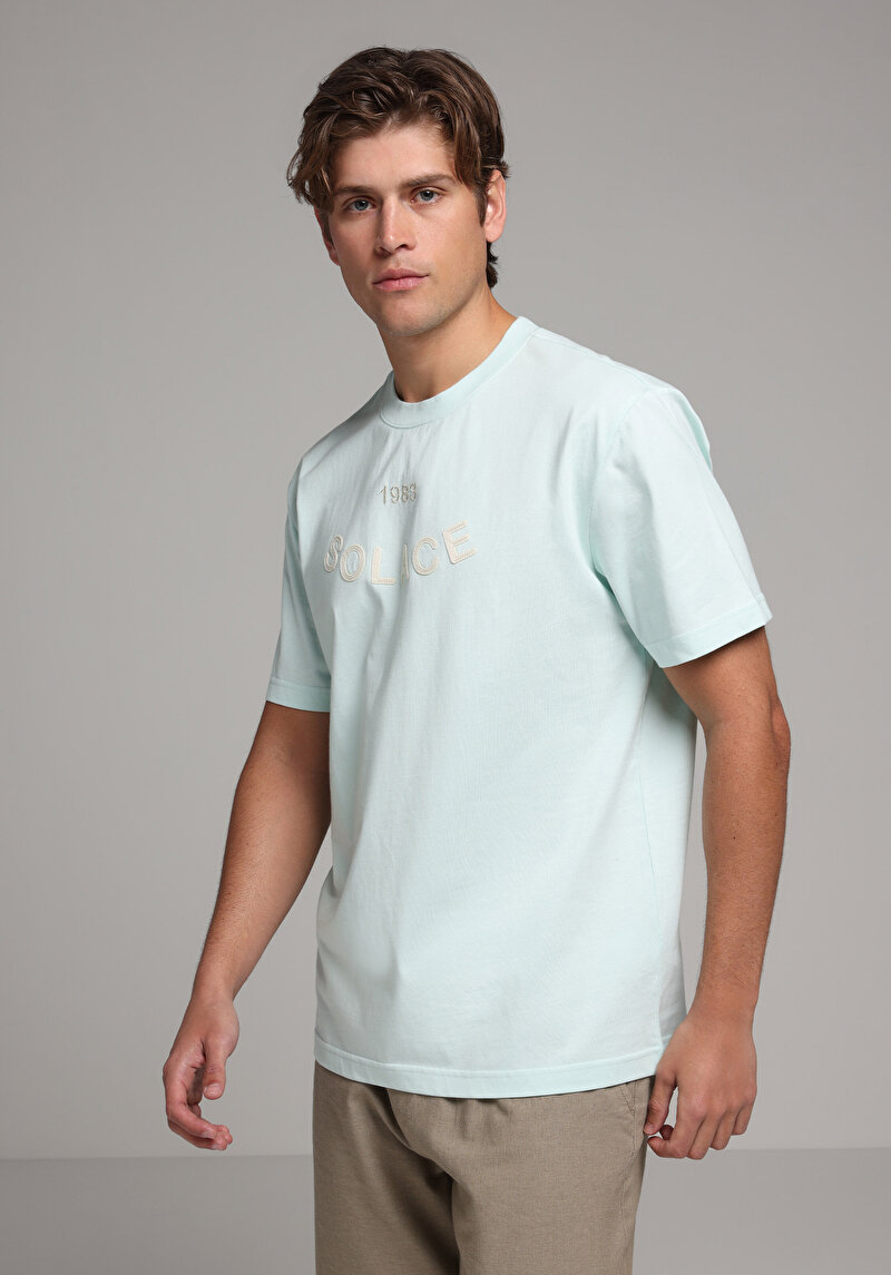 Зображення Футболка З Коротким Рукавом Чоловіча Бірюзова