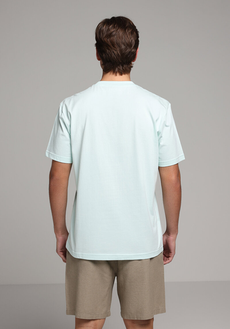 Зображення Футболка З Коротким Рукавом Чоловіча Бірюзова