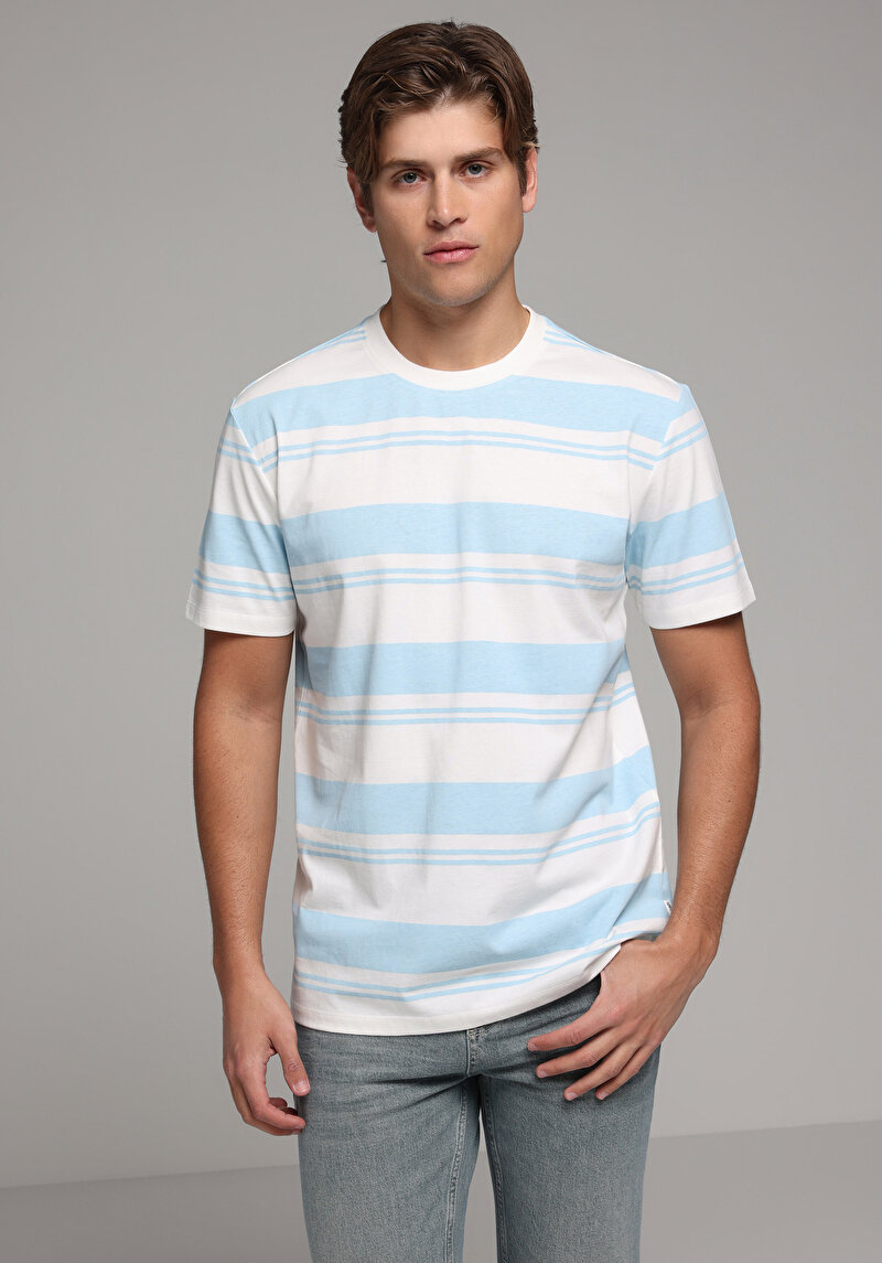 Зображення Футболка З Коротким Рукавом Чоловіча Блакитна