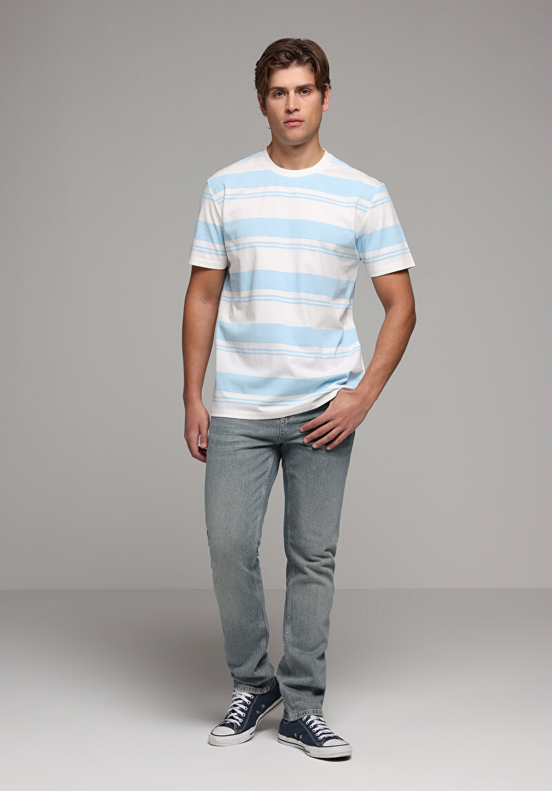 Зображення Футболка З Коротким Рукавом Чоловіча Блакитна