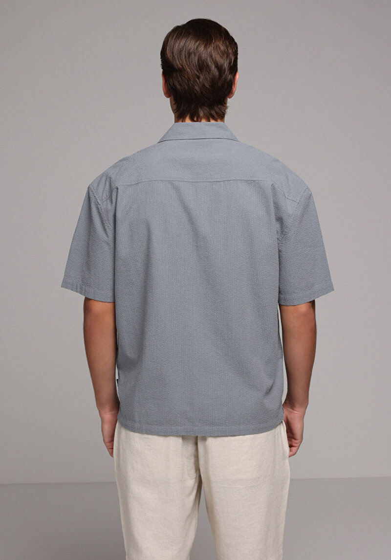 Показати інформацію про Сорочка З Коротким Рукавом Чоловіча Сіра