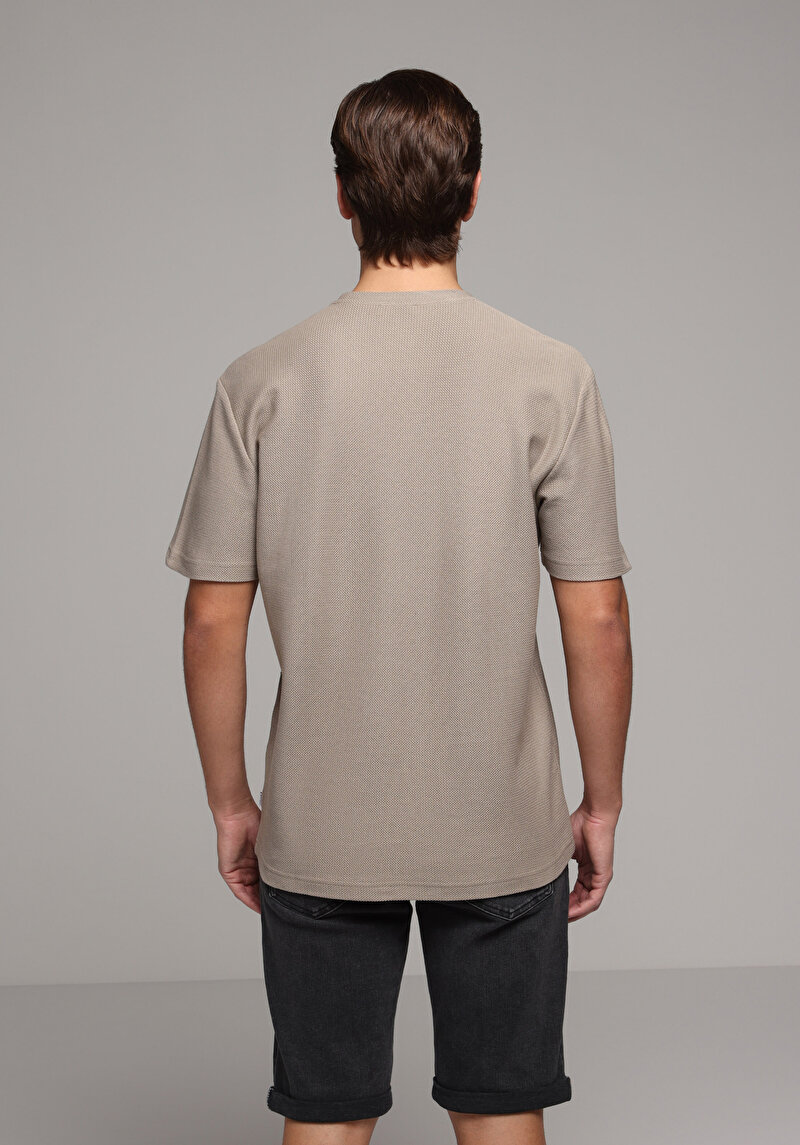 Зображення Футболка З Коротким Рукавом Чоловіча Бежева