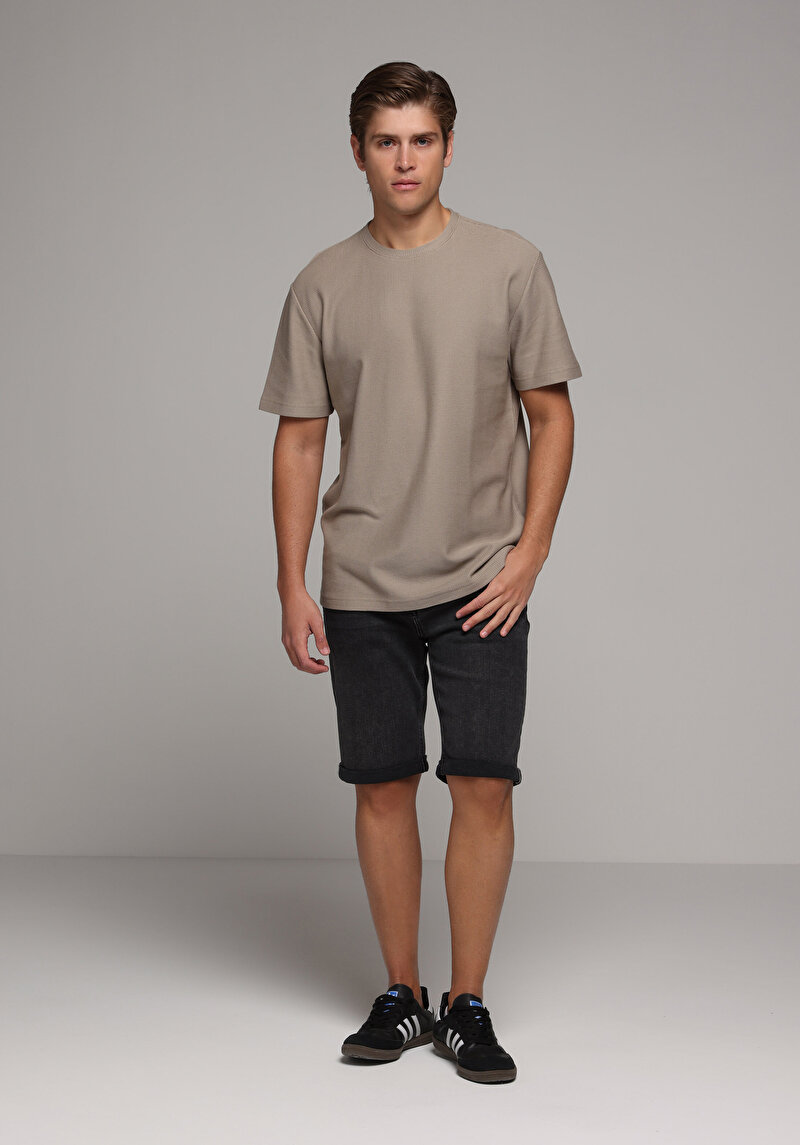 Зображення Футболка З Коротким Рукавом Чоловіча Бежева