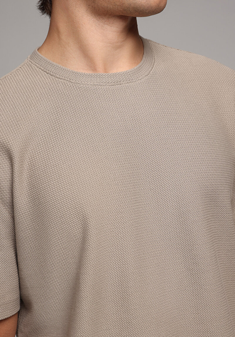 Зображення Футболка З Коротким Рукавом Чоловіча Бежева