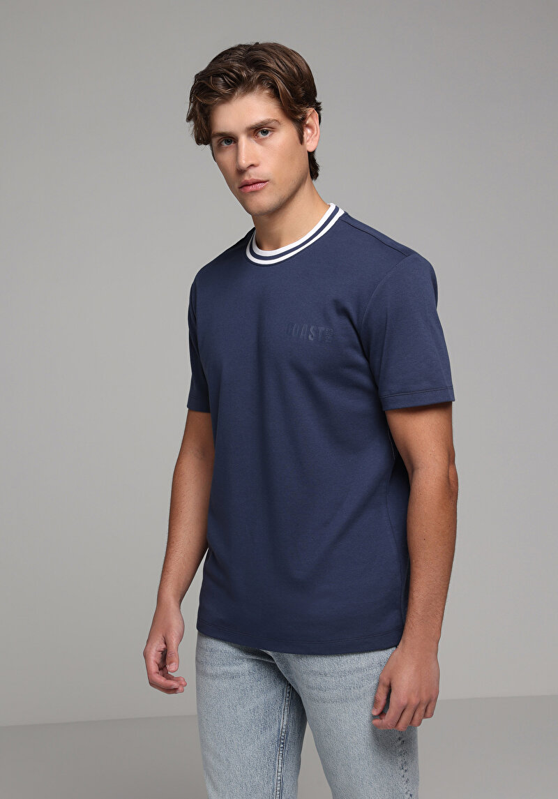 Зображення Футболка З Коротким Рукавом Чоловіча Синя