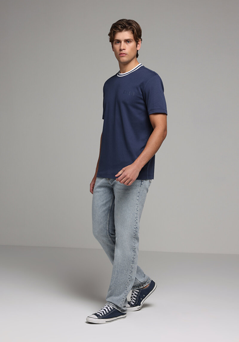 Зображення Футболка З Коротким Рукавом Чоловіча Синя