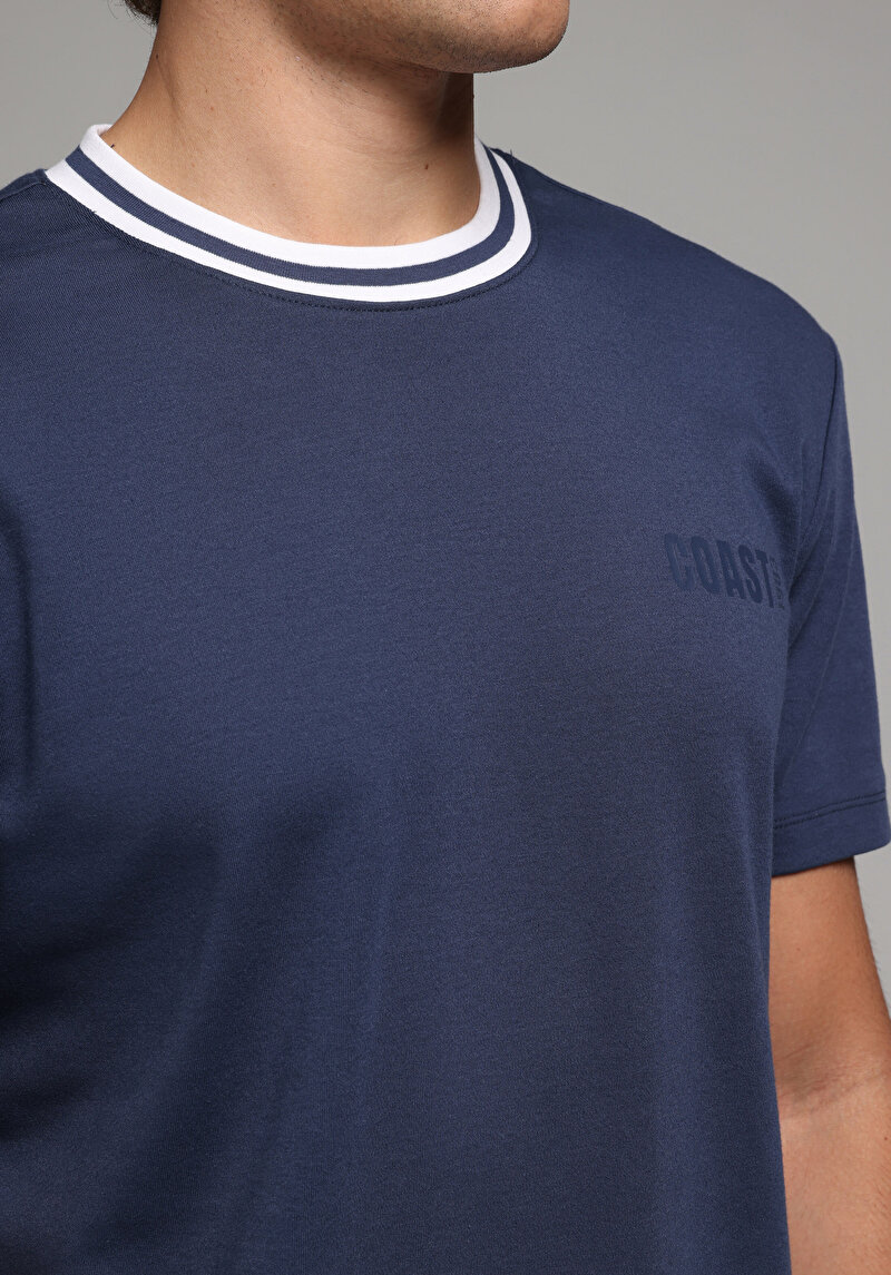 Зображення Футболка З Коротким Рукавом Чоловіча Синя