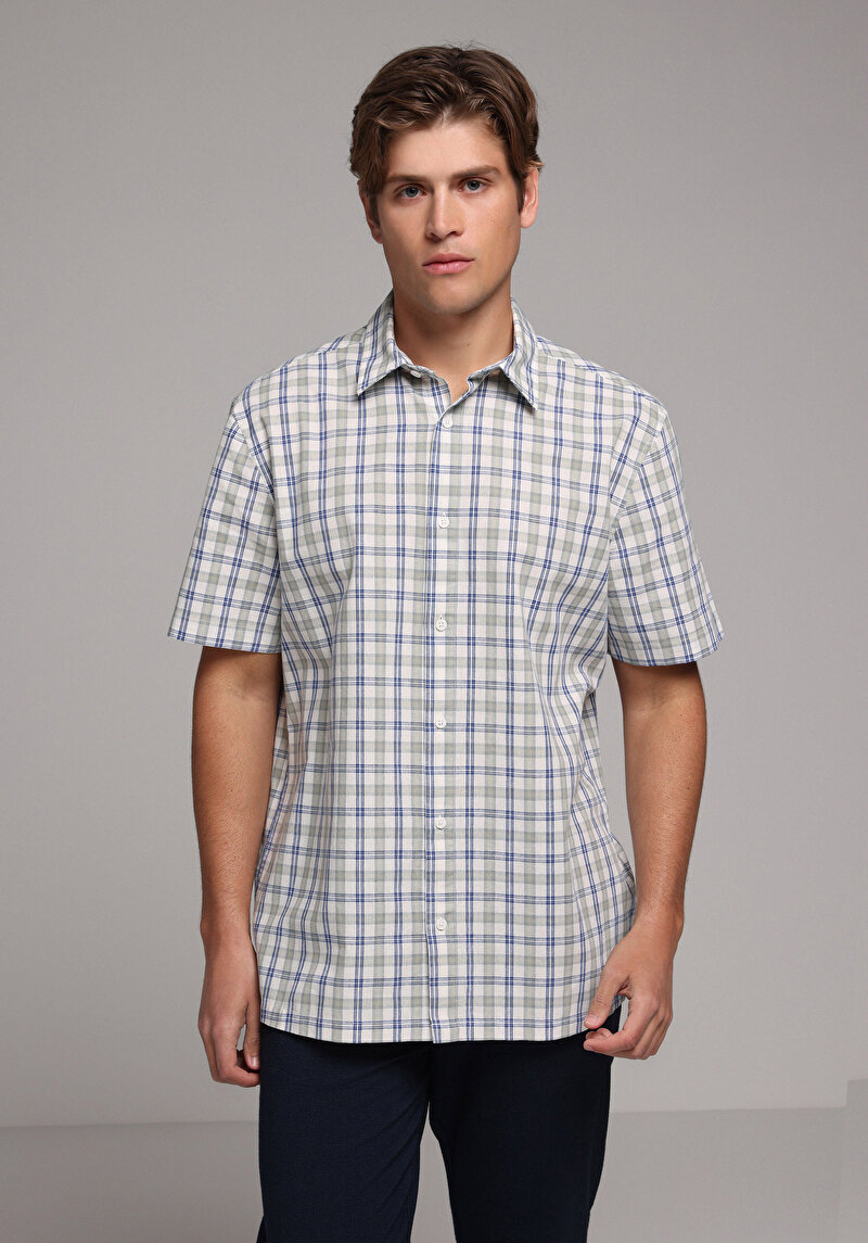 Зображення Сорочка З Коротким Рукавом Чоловіча Бежева