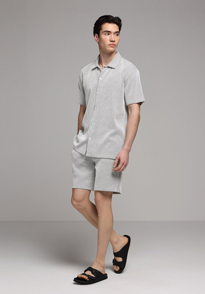 Зображення Поло З Коротким Рукавом Чоловіче Сіре