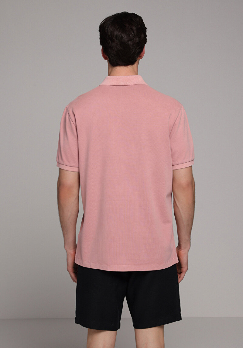 Зображення Поло З Коротким Рукавом Чоловіче Рожеве